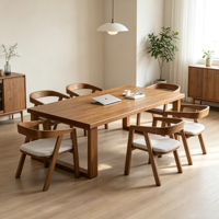 Bureau Ergonomique en Bois Massif Nordique de Grande Taille pour Salon, Bureau, Étudiant - Design Écologique