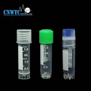 Lab ใสไมโครหลอดเซรั่มขวด PCR ทดสอบหลอดไครโอ1.25มิลลิลิตร1.5มิลลิลิตร1.8มิลลิลิตร2มิลลิลิตร5มิลลิลิตรหลอด Cryovial หลอด Cryotube