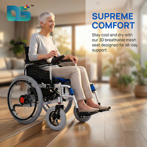Fauteuil roulant pliant manuel et électrique double usage avec pneus en caoutchouc de 16 pouces pour adultes, personnes âgées et handicapées, adapté à l'usine, à l'hôpital et à la maison - Product Image 6