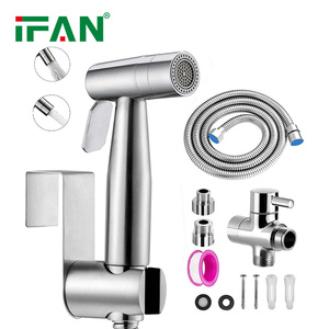 IFAN Baixo Preço Aço Inoxidável Shattaf Set Pressão De Água Ajustável Muçulmano Handheld Toilet Shower Bidé Pulverizador