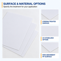Feuille de plastique ondulé PP 4x8 pieds ou taille personnalisée, traitée Corona des deux côtés pour l'impression UV et la sérigraphie de panneaux