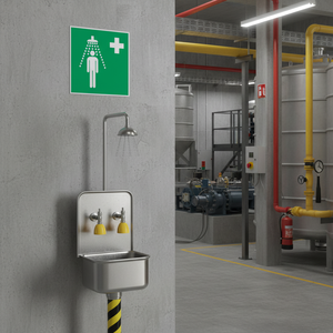 Occhi di emergenza doccia PVC 160x160mm - Product Image 3