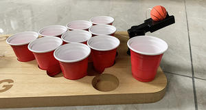 <span class=keywords><strong>Mini</strong></span> Beer <span class=keywords><strong>Pong</strong></span> & Shot <span class=keywords><strong>Pong</strong></span> - Jeu de société officiel pliable en bois avec catapulte pour fêtes et soirées - Product Image 4