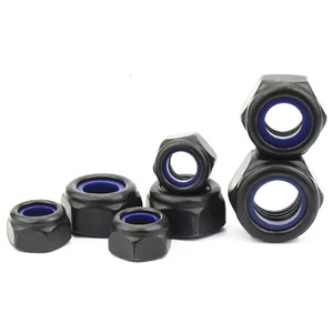 Écrous hexagonaux autobloquants en acier inoxydable 304, acier noir DIN985 Nylon, écrou de blocage <span class=keywords><strong>M2</strong></span> <span class=keywords><strong>M2</strong></span>.5 M3 M4 M5 M6 M8 M10 M12 - Product Image 3
