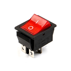 สวิตช์โยก KCD4 16A 250V กำลังไฟสูง ปุ่มเปิด-ปิดแบบล็อค I/O สวิตช์โยก 4 ขา 6 ขา พร้อมไฟ 30 * 22 มม. สีดำ น้ำเงิน เหลือง - Product Image 3