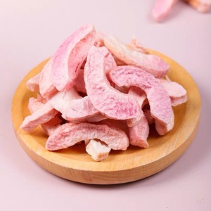 Tranches de pêche lyophilisées de qualité supérieure, roses sucrées et croustillantes, coupées en gros pour collations et garnitures de boissons - Product Image 2
