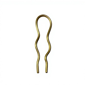 Ensemble de barrettes et épingles à cheveux géométriques en laiton doré à motif zigzag - Accessoires de coiffure élégants pour femmes pour mariage et Halloween - Product Image 5