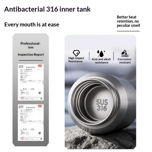 Tasse thermique isolée sous vide en acier inoxydable 316L, isolation de 24 à 36 heures, grande capacité portable pour les sports de plein air, utilisation à une main - Product Image 4