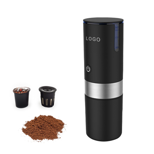 Mini Travel Coffee Maker, Portable Compatible K-Cup Capsule and Ground Coffee for Outdoor, Camping or Office Coffee Maker