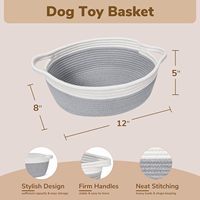 Petit panier de rangement tissé avec poignées pour cadeaux, jouets, linge de bébé, couches, collations, jouets pour chiens