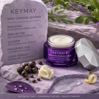 Crème de nuit pour le visage au bakuchiol, hydratante, nourrissante, lissante, raffermissante, texture coussin, alternative au rétinol, OEM ODM, marque privée