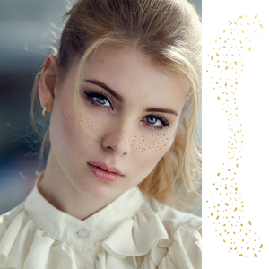 Rose Gold Foil Kim Loại Tàn Nhang Hình Xăm Tạm Thời Sticker Chuyển Nước Trang Điểm Trang Trí Nội Thất Cho Cơ Thể Đồ Trang Sức Giấy Chất Liệu - Product Image 3