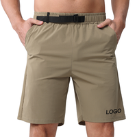Shorts de course personnalisés YING LANG avec logo, séchage rapide, fermeture à pression et cordon de serrage pour hommes