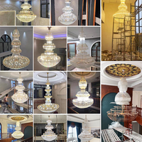 Nouveau produit, lustre LED en cristal de luxe, moderne et décoratif, pour hôtel, salon, villa, restaurant, projet personnalisé