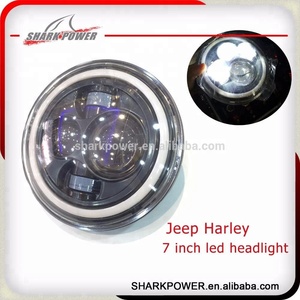 Nueva llegada de la motocicleta faro 7 "<span class=keywords><strong>cabeza</strong></span> redonda lámpara led 45w con <span class=keywords><strong>los</strong></span> ojos de Ángel de la motocicleta/faro de coche - Product Image 3