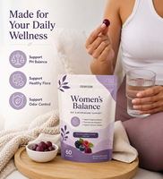 Gummies OEM pour femmes à l'orme rouge, vitamines et probiotiques, favorisent une odeur saine et une flore équilibrée, Gummies Premium pour l'équilibre féminin