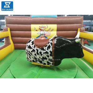 Jeu de <span class=keywords><strong>groupe</strong></span> <span class=keywords><strong>en</strong></span> plein air 6x4m gonflable mécanique rodeo bull jeu de machine d'équitation - Product Image 2
