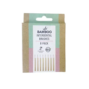 100% Biodegradable Bamboo toothpick Bamboo interdental brush dental Low MOQ dental toothpicks interdental brush toothpick