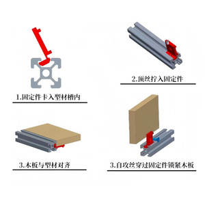 Soporte de Perfil de Aluminio Xinrui 203040, Conector Lateral para Panel, Fácil Instalación, Conectores Industriales - Product Image 1