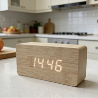Horloge de bureau électronique simple à LED avec thermomètre, luminescente, multifonctionnelle et silencieuse, en stock direct usine
