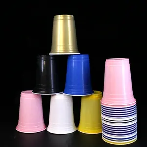 कस्टम वासोस डी प्लास्टिको लाल प्लास्टिक कप 16 औंस पार्टी डिस्पोजेबल कप पीने के लिए