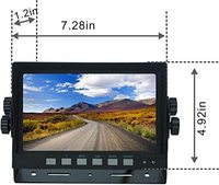 Système de caméra pour camion 2 canaux AHD 1080P 7 pouces | 18 LED IR pour vision nocturne | Kit de caméra d'aviation étanche IP69K à 4 broches pour bus et camping-car
