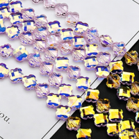 Perles en verre cristal biconiques à double pointe facettées multicolores pour la fabrication de bijoux, accessoires pour cheveux et chaussures