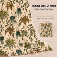 Fabricant de tissu Minky, tissu Minky en peluche à double extensibilité imprimé numériquement sur mesure pour couverture, accepte OEM ODM