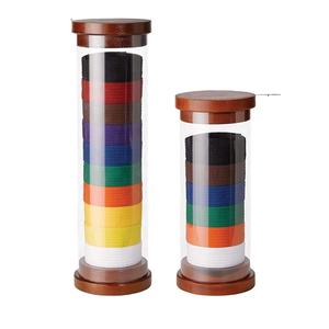 Expositor de Cinturones de Artes Marciales, Cilindro de Exhibición de Cinturones de Taekwondo de 10 Niveles, Estantes de Exhibición de Cinturones de Karate - Product Image 1