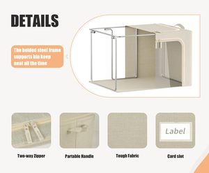 High Quality Foldable Waterproof Clothing Stackable Storage Bag Bins 2 Windows Home Closet Organizer Storage Box - Product Image 4