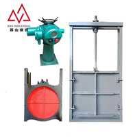 Válvula de Compuerta de Cuchilla Neumática Eléctrica Manual Deslizante de 150 lb DN500 con Asiento de EPDM y Marco de Hierro Fundido de Puerto Cuadrado para Descarga de Colector de Polvo