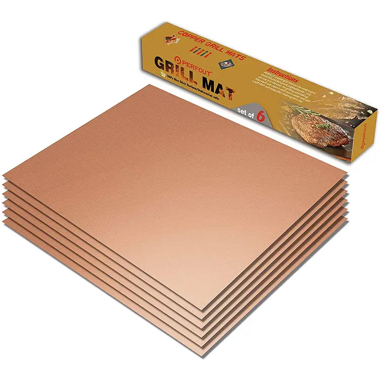 Customized Fireproof Charcoal Ptfe Non-stick Bbq Grill Mat Cooking Sheet Oven Liner