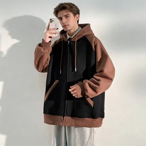 Felpa con Cappuccio Personalizzata con Logo Ricamato Multicolore Vestibilità Ampia Abbigliamento Invernale Stile Urbano <span class=keywords><strong>Moda</strong></span> Confortevole - Product Image 2
