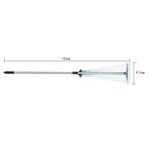 15 Dents 45 #   Râteau à herbe en acier extensible pour jardin, outil de jardinage en métal - Product Image 5