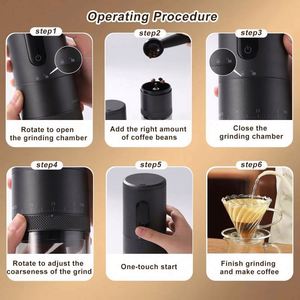 Digital New 38 Levels Adjustment Wireless <b>Coffee</b> <b>Maker</b> <b>Portable</b> Electric USB Rechargeable <b>Portable</b> <b>Coffee</b> Grinder for Espresso - Product Image 6