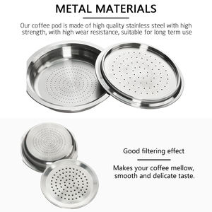 Juego de 1 cápsulas, superventas, cápsula de café reutilizable, filtro de café de acero inoxidable, taza de café Compatible con máquinas de café expreso <span class=keywords><strong>Senseo</strong></span> - Product Image 6