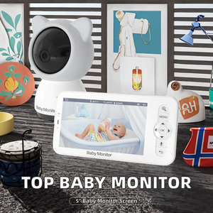 Tốt Nhất Người Bán 5 Inch 1080P Wifi Không Dây Video Bé Màn Hình Dễ Thương Thiết Kế Kỹ Thuật Số Âm Thanh Ngủ Nhiệt Độ Màn Hình Cho <span class=keywords><strong>Nanny</strong></span> Vật Nuôi - Product Image 3