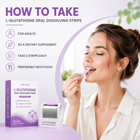 OEM ODM L-Glutathion Vitamine C Naturel Végétalien Qualité Alimentaire Bandes Dissolvantes Orales pour Adultes Complément en Film pour Soutenir l'Éclat Quotidien