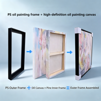 Toile imprimée pour décoration intérieure, peinture décorative créative, style peinture à l'huile abstraite, peinture encadrée flottante