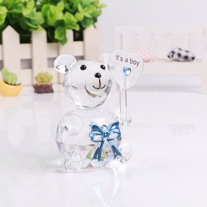 Adorabili Bomboniere in Cristallo per Baby Shower, Orsetto in Vetro '<span class=keywords><strong>È</strong></span> un Maschio' - Product Image 3
