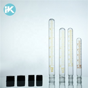 Huke su misura Borosilicato 10ml Laureato Provette di Vetro con Tappi coperchio - Product Image 3