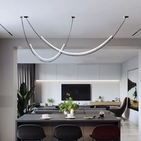 Nouvelle gamme de luminaires de restaurant de designers italiens, design simple et distinctif, pour salon, bar, salle d'exposition, salle d'exposition de modèles, et lustres d'ingénierie