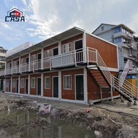Maison-conteneur préfabriquée de 20 pieds, double couche, étanche, style sud-est asiatique