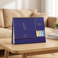Personnalisé Double Bobine Cadeau d'Affaires Logo Étiquette Autocollants Mémo Papier Triangle Vertical Table Bureau Calendrier Mural