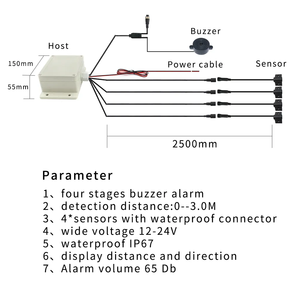 7 inch không thấm nước IP68 <span class=keywords><strong>DVR</strong></span> Máy ảnh TFT LCD Monitor Xe Tải xe buýt đảo ngược hỗ trợ xe buýt đảo ngược Hệ thống hỗ trợ điểm mù - Product Image 6