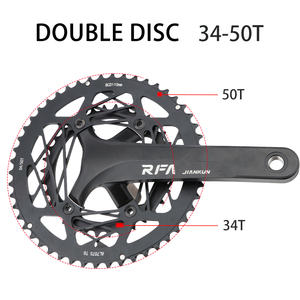 <span class=keywords><strong>Pédalier</strong></span> pliable JIANKUN RFA <span class=keywords><strong>34</strong></span>/50t double disque en alliage d'aluminium 22 vitesses 170 mm pour VTT, vélos de route et BMX - Product Image 3