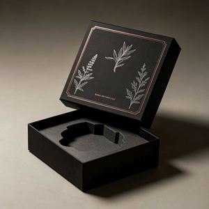 Custom Recyclable Rigid Square <b>Box</b> with <b>Removable</b> Tray Magnetic Closure Four-Color Printed Lid for Cosmetic Packaging - Product Image 2