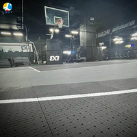 Plancher de terrain de basket à emboîtement TPE en plastique portable temporaire approuvé par la FIBA à vendre