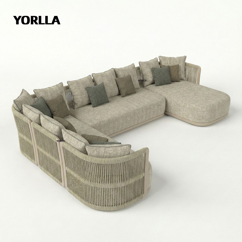 Sofá seccional en forma de U