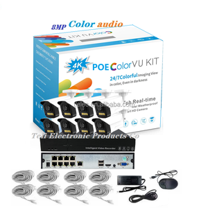 ระบบกล้องวงจรปิด 8MP POE IP ความละเอียด 4K H265 ตรวจจับการเคลื่อนไหวพร้อมเสียงแจ้งเตือน 8 ช่อง รองรับการจัดเก็บข้อมูล 1TB สำหรับการเฝ้าระวังภายนอกอาคาร - Product Image 1